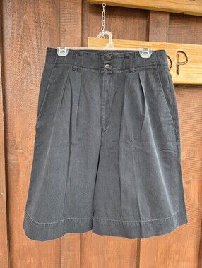 Vintage 80s Hunt Club High Waist  Pleated Cotton Shorts